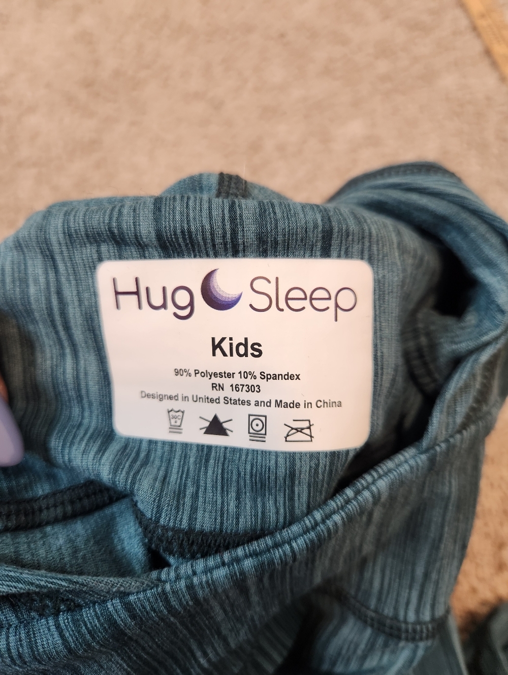 Hug Sleep Kids Hooded Sleep Pod In Turquoise Size Kids 7-10 - Picture 4 of 6